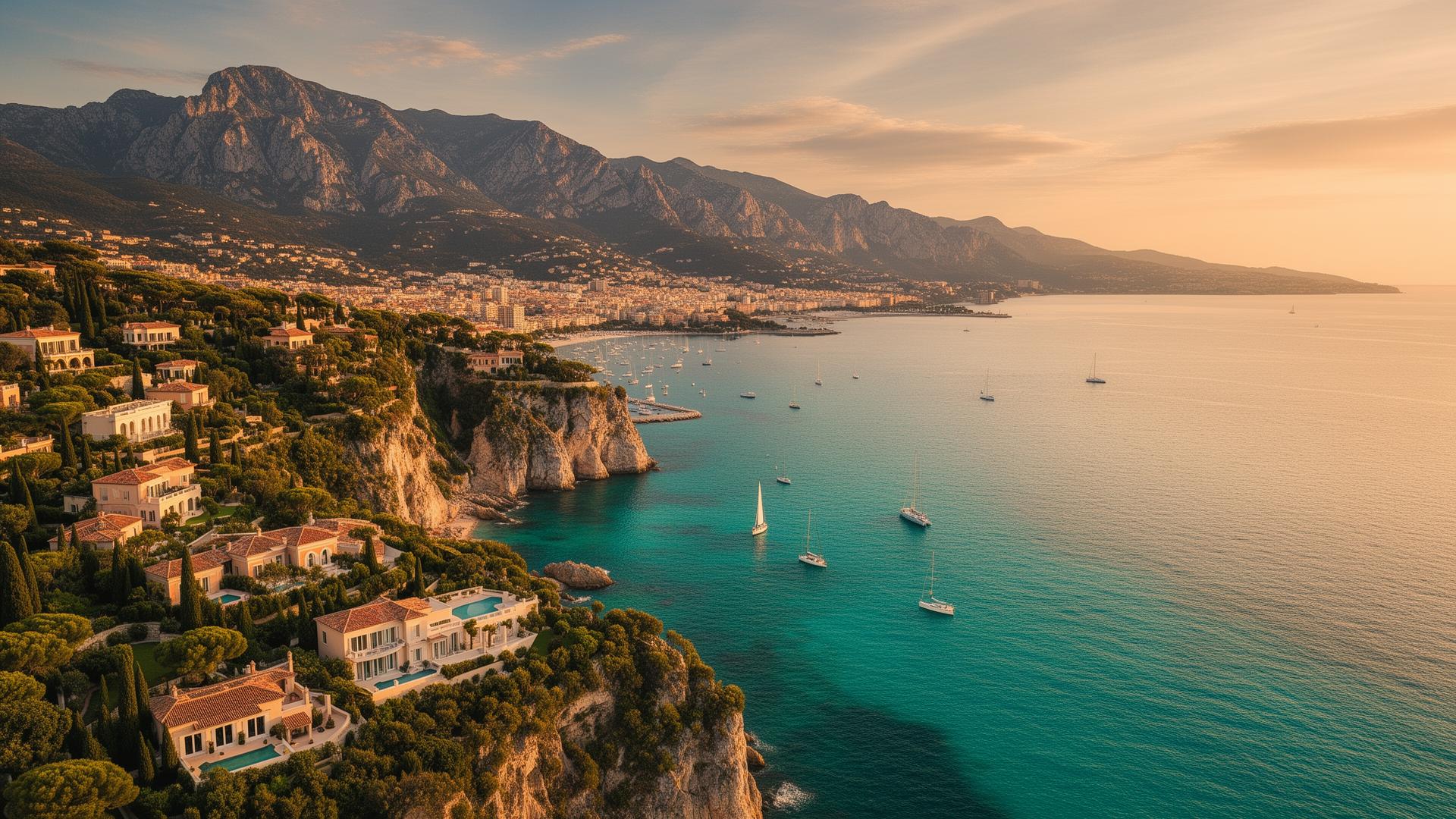 Panoramablick auf die Côte d'Azur